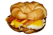 SAUSAGE EGG N CHEESE ON CROISSANT